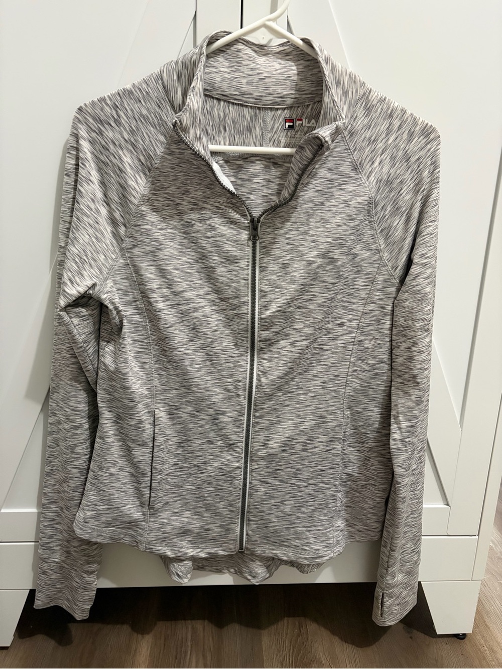 Fila Women's Heather Grey Full-Zip Athletic Jacket